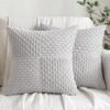 Unyqoos® Set van 2 stijlvolle corduroy kussenslopen met patchwork design voor bank en slaapkamer