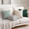 Unyqoos® Set van 2 stijlvolle corduroy kussenslopen met patchwork design voor bank en slaapkamer