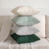 Unyqoos® Set van 2 stijlvolle corduroy kussenslopen met patchwork design voor bank en slaapkamer