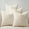 550x550-38331.jpg Unyqoos® Set van vier decoratieve kussenhoezen in beige en crèmetinten voor een stijlvolle woonkamer