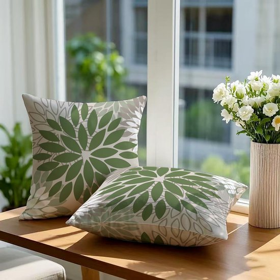 550x550-38340.jpg Unyqoos® Set van 2 decoratieve kussenhoezen met modern bloemendessin voor binnen en buiten