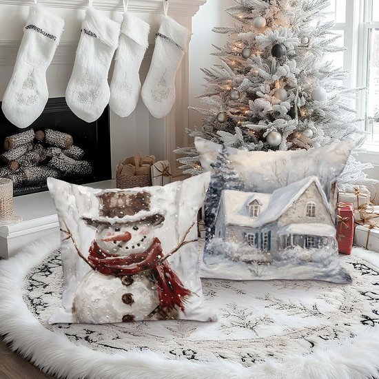 550x550-38342.jpg Unyqoos® Feestelijke set van vier pluche kussenslopen voor sfeervolle kerstdecoratie