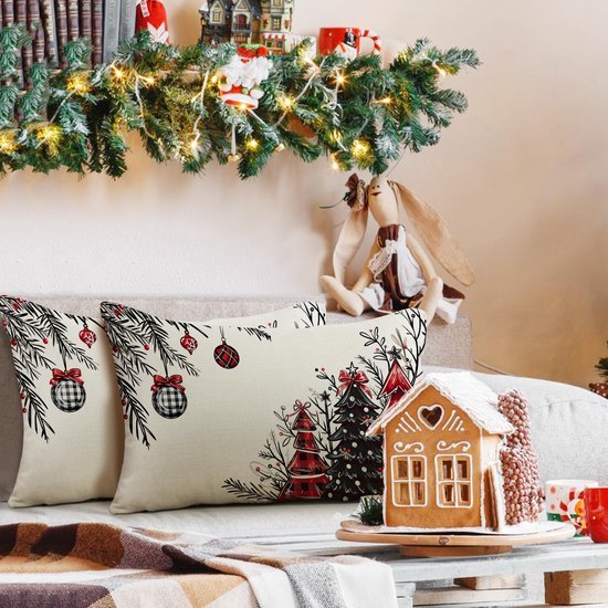 550x550-38360.jpg Unyqoos® Set van twee kerstkussenslopen in linnen voor sfeervolle decoratie