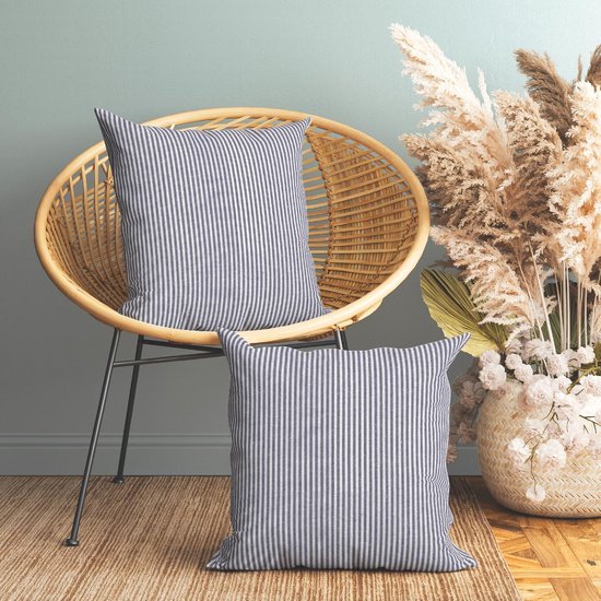 550x550-38368.jpg Unyqoos® Set van 2 decoratieve kussenslopen in marineblauw katoen voor huisdecoratie