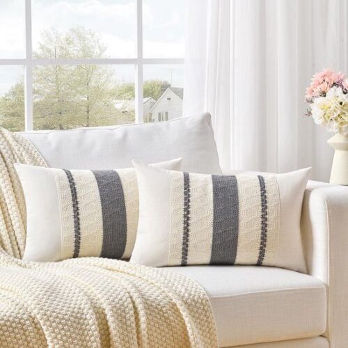550x550-38372.jpg Unyqoos® Set van 2 stijlvolle boho-kussenslopen in grijs voor bank en slaapkamer
