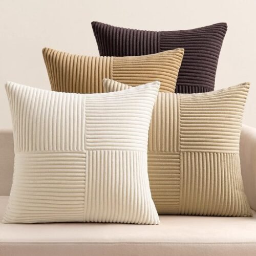 550x550-38377.jpg Unyqoos® Set van 4 stijlvolle ribfluwelen sierkussenhoezen voor huisdecoratie