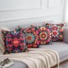 Unyqoos® Bohemian Kussenslopen Set van 4 met Mandala en Bloemenpatroon
