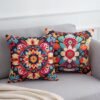 Unyqoos® Bohemian Kussenslopen Set van 4 met Mandala en Bloemenpatroon