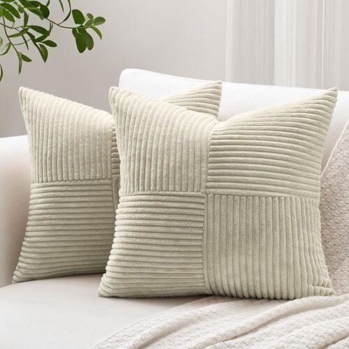 550x550-38435.jpg Unyqoos® Set van 2 stijlvolle corduroy kussenslopen met uniek gestreept patroon voor elke woonruimte