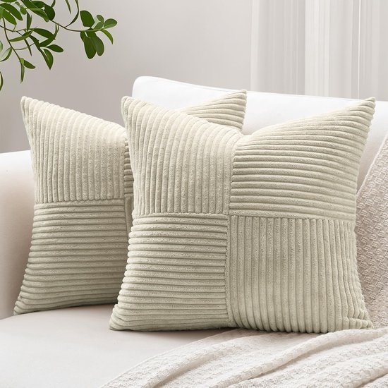 550x550-38435.jpg Unyqoos® Set van 2 stijlvolle corduroy kussenslopen met uniek gestreept patroon voor elke woonruimte
