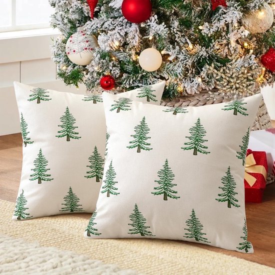 550x550-38443.jpg Unyqoos® Set van 2 decoratieve kerstkussenhoezen voor bank of slaapkamer in beige