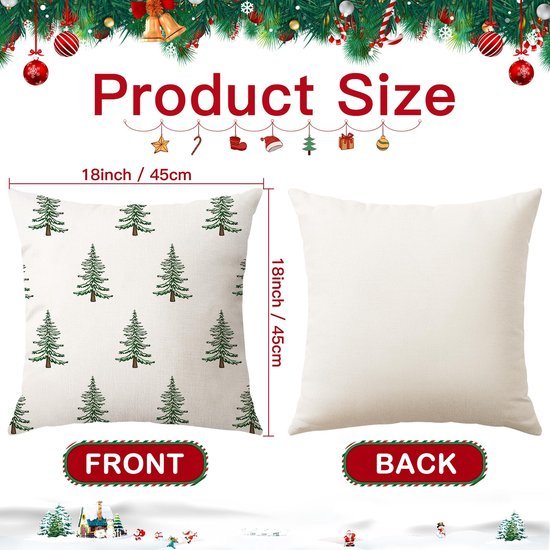 550x550-38444.jpg Unyqoos® Set van 2 decoratieve kerstkussenhoezen voor bank of slaapkamer in beige