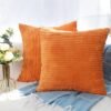 Unyqoos® Set van 2 stijlvolle corduroy kussenslopen met onzichtbare ritssluiting