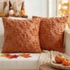 Unyqoos® Set van 2 decoratieve kussenslopen met esdoornblad voor herfst
