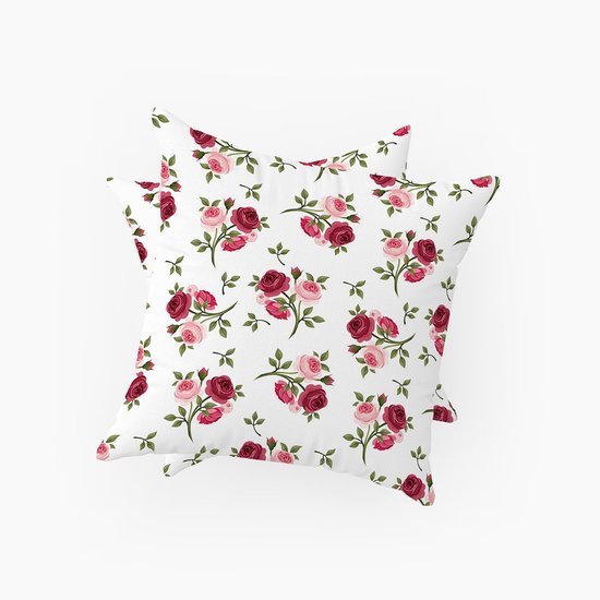 550x550-38471.jpg Unyqoos® Set van 2 decoratieve kussenslopen met bloemenpatroon voor binnen en buiten