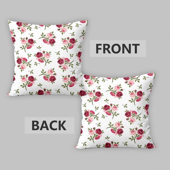 550x550-38473.jpg Unyqoos® Set van 2 decoratieve kussenslopen met bloemenpatroon voor binnen en buiten
