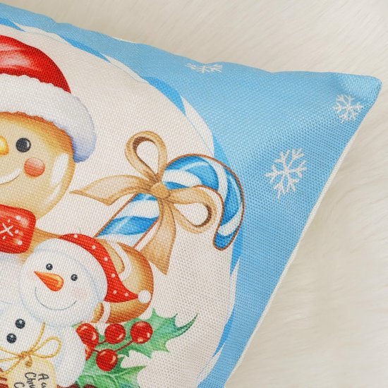 Unyqoos® Set van 4 decoratieve kussenhoezen met feestelijk winterthema voor huisdecoratie