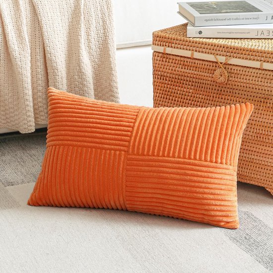 550x550-38542.jpg Unyqoos® Zachte en stijlvolle corduroy kussensloop met gestreept patroon voor woondecoratie