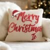 Unyqoos® Kerstkussenhoes met borduurwerk voor feestelijke sfeer in huis 45x45 cm