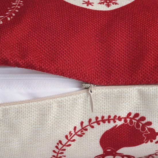 Unyqoos® Set van 4 feestelijke kussenslopen met rendiermotief voor kerstdecoratie