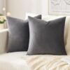 Unyqoos® Set van twee zachte fluwelen kussenhoezen voor huiselijke sfeer en comfort