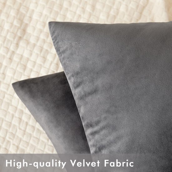 Unyqoos® Set van twee zachte fluwelen kussenhoezen voor huiselijke sfeer en comfort