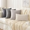 Unyqoos® Set van twee zachte fluwelen kussenhoezen voor huiselijke sfeer en comfort