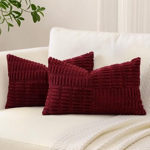 550x550-38580.jpg Unyqoos® Set van 2 decoratieve corduroy kussenslopen met gestreept patroon voor interieur