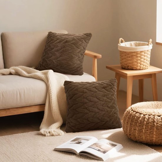 550x550-38587.jpg Unyqoos® Set van twee zachte kussenhoezen met bladerenmotief voor interieurdecoratie