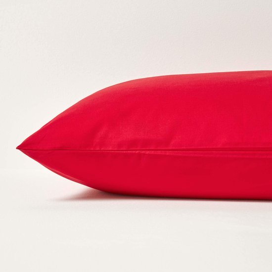 Unyqoos® Rode kussensloop van Egyptisch katoen met ritssluiting voor comfortabel slapen