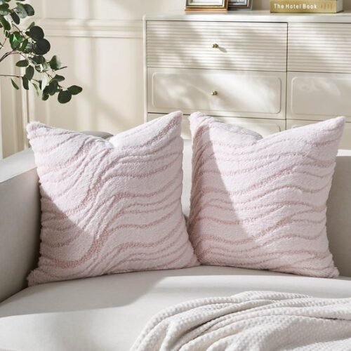 550x550-38629.jpg Unyqoos® Set van Twee Roze Fluwelen Kussenslopen met Zacht Golfontwerp voor Huisdecoratie