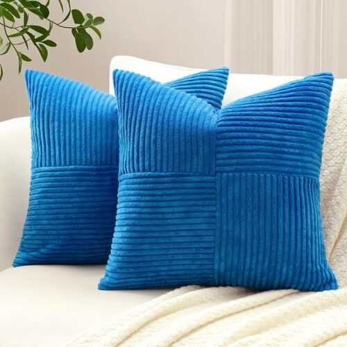 550x550-38659.jpg Unyqoos® Set van 2 decoratieve corduroy kussenslopen met gestreept patchwork design voor woondecoratie