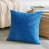 Unyqoos® Set van 2 decoratieve corduroy kussenslopen met gestreept patchwork design voor woondecoratie