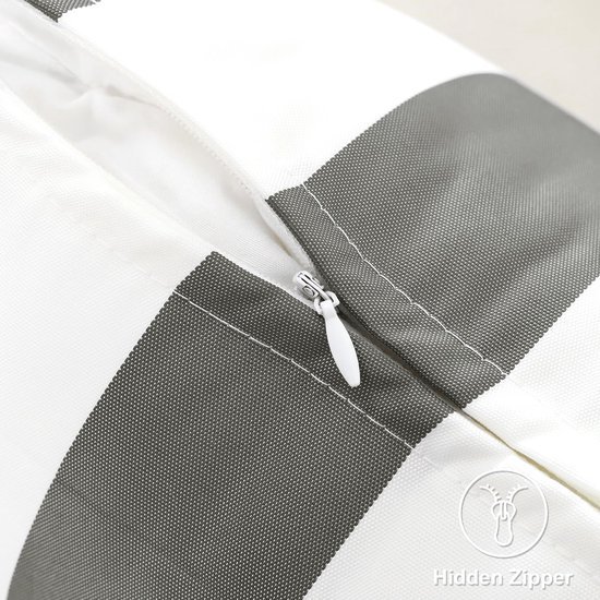550x550-38670.jpg Unyqoos® Set van 2 Grijze Kussenhoezen voor Binnen en Buiten, 45 x 45 cm