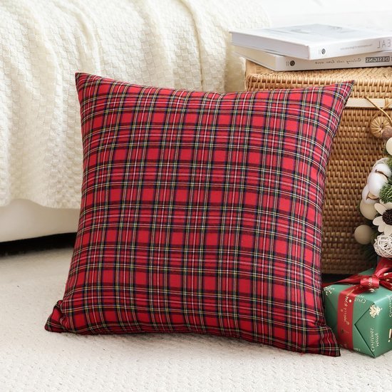 Unyqoos® Stijlvolle geruite kussenhoes van 60x60 cm voor gezellige woondecoratie