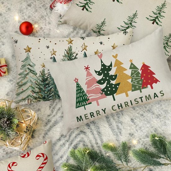 550x550-38693.jpg Unyqoos® Feestelijke linnen kussensloop met kerstpatroon voor binnen en buiten