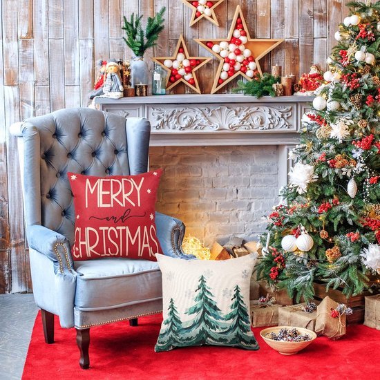 550x550-38707.jpg Unyqoos® Set van 4 feestelijke kussenslopen van linnen voor kerstdecoratie