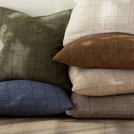 Unyqoos® Set van twee linnen kussenslopen met bohemian stijl voor binnen en buiten
