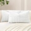 550x550-38733.jpg Unyqoos® Set van 2 zachte corduroy kussenslopen met boho gestreept patroon
