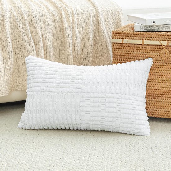 550x550-38736.jpg Unyqoos® Set van 2 zachte corduroy kussenslopen met boho gestreept patroon