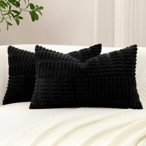 550x550-38744.jpg Unyqoos® Set van twee zachte corduroy kussenhoezen met gestreept patchwork design