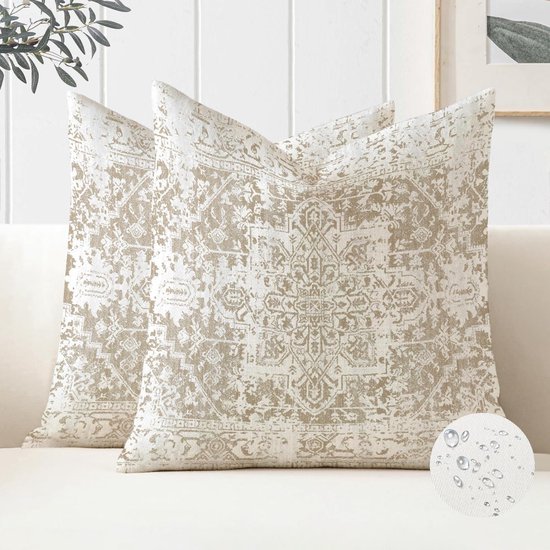 Unyqoos® Set van 2 waterdichte bohemien kussenslopen voor binnen en buiten gebruik