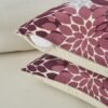 Unyqoos® Set van 2 Decoratieve Kussenslopen in Rood en Grijs met Bloemenmotief voor Binnen en Buiten