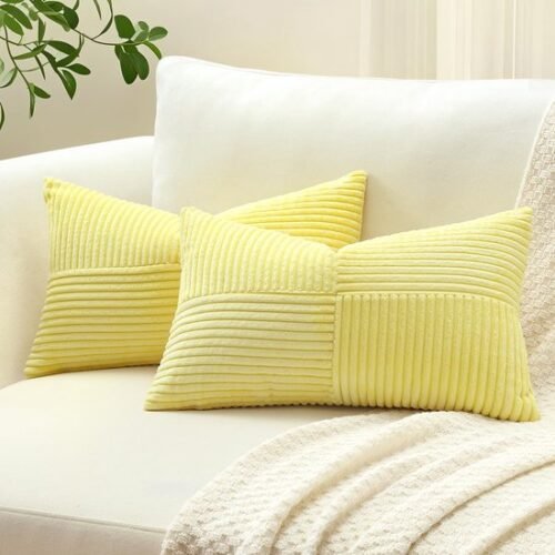 550x550-38817.jpg Unyqoos® Set van 2 decoratieve corduroy kussenslopen met uniek gestreept patroon voor diverse woonstijlen