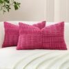 Unyqoos® Set van 2 decoratieve corduroy kussenslopen met streeppatroon voor elke woonruimte