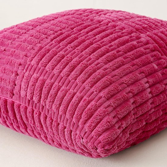 Unyqoos® Set van 2 decoratieve corduroy kussenslopen met streeppatroon voor elke woonruimte