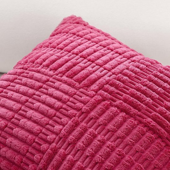 Unyqoos® Set van 2 decoratieve corduroy kussenslopen met streeppatroon voor elke woonruimte