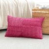 Unyqoos® Set van 2 decoratieve corduroy kussenslopen met streeppatroon voor elke woonruimte