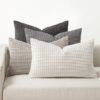 Unyqoos® Set van 4 stijlvolle grijze kussenslopen voor bank, woonkamer en slaapkamer, 40 x 60 cm