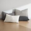 Unyqoos® Set van 4 stijlvolle grijze kussenslopen voor bank, woonkamer en slaapkamer, 40 x 60 cm